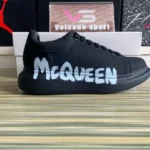 Black Logo-Print Casual Sneakers