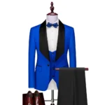 Shawl Lapel 3 Pieces Men Suit - Image 2