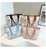 Printed Tote Bag with Matching Pouch