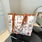 Printed Tote Bag with Matching Pouch - Image 2