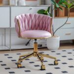 Upholstered Chair with Gold-Tone Base - Image 2