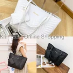 Women’s Two-Piece Chevron-Pattern Bag Set
