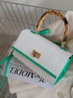 Women’s Bamboo-Handle Handbag - Image 3