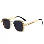 Square Sunglasses with Gold-Tone Frame