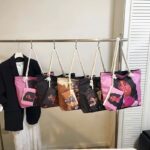 Creative Cartoon Printed Shoulder Bag Women Graphic Rope Handle Stylish Daily Shopping Travel Beach Nylon Tote Bag With Purse