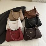 Simple Fashion Single Shoulder Design Pu Leather Crossbody Zipper Closure Shoulder Bag
