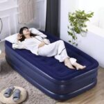Double Capacity Modern Three-Layer PVC Inflatable Mattress Foldable Air Cushion Bed for Outdoor Camping