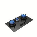 Three-Cooker Tempered Glass Gas Cooktop Class Electronic Ignition Battery-Powered Portable Built-In Installation Hotel Household