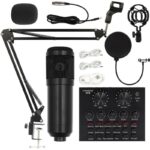 BM800 Microphone Set with V8 Sound Card – Black