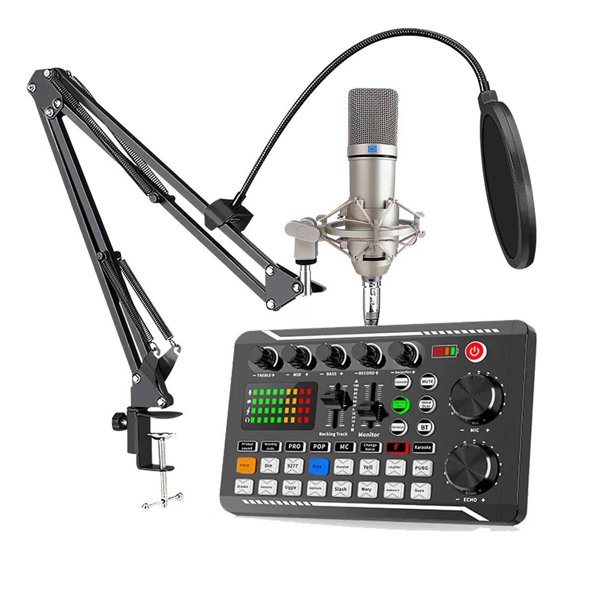 IMG_4723 F998 Audio Mixer and Microphone Set - Image 1