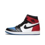 Two-Tone High-Top Basketball-Style Sneakers