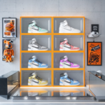 Clear-Front Modular Shoe Boxes - Orange, 8-Pack