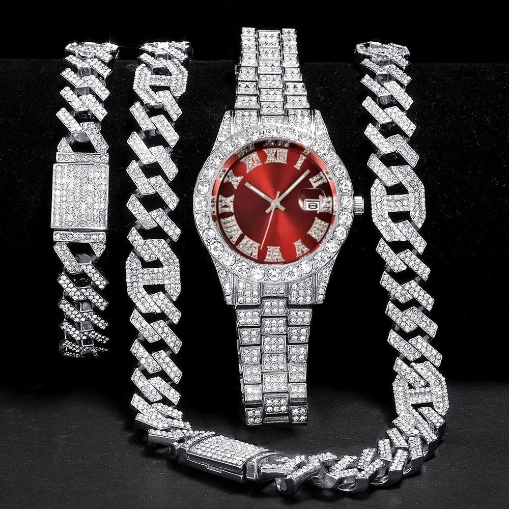 Decorative Watch, Necklace and Bracelet Set