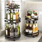Three-Tier Rotating Kitchen Bottle Organiser