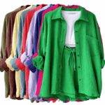 Women’s Textured Shirt and Shorts Set product photograph