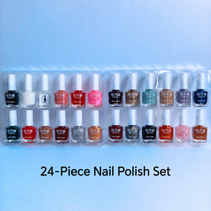 Twenty-four assorted ZHIDANLI 7ml nail polish bottles