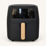 Black Digital Air Fryer with Gold Handle