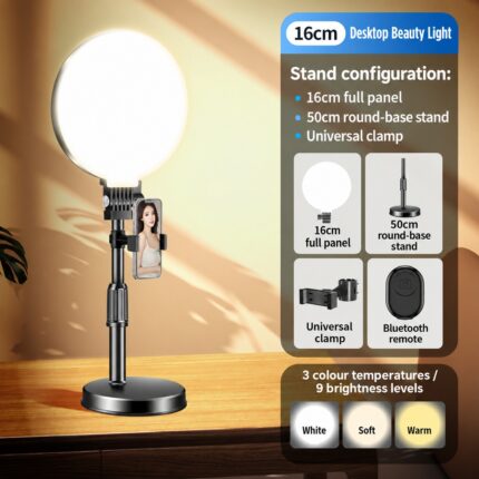 Desktop Ring Light with Phone Holder product photograph