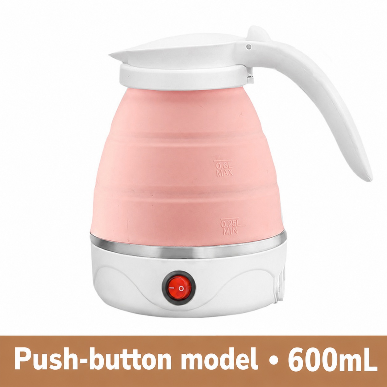 600ml Foldable Electric Kettle – English product image 600ml Foldable Electric Kettle product photograph