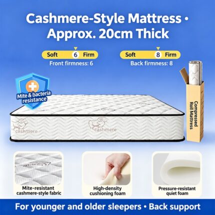 20cm Cashmere-Style Mattress with English product information