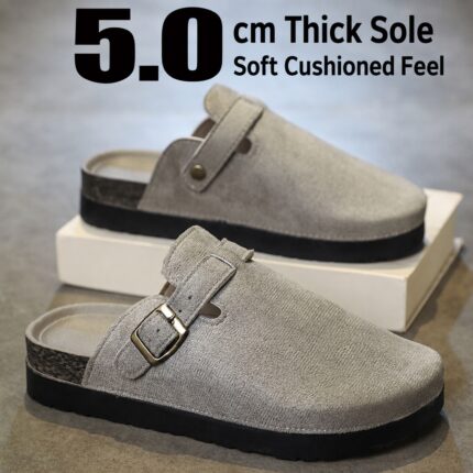 Grey 5cm Sole Clogs with English product information