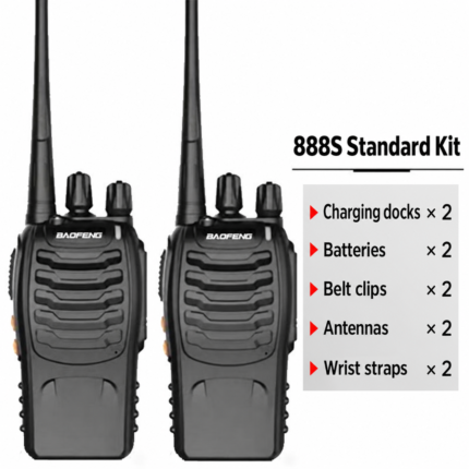 BF-888S Two-Way Walkie-Talkies – Pair Pack