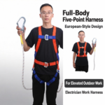 Full-Body Work Harness with Leg Straps – Single Small Hook, 2m
