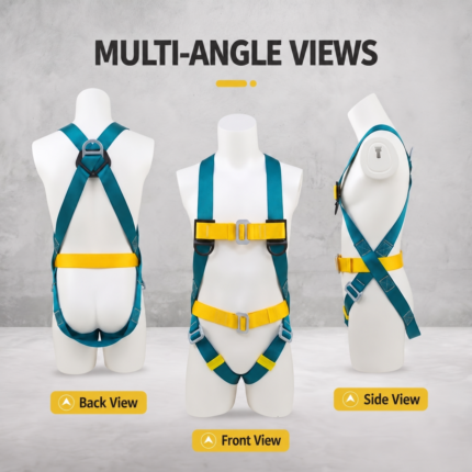 Five-Point Work Harness – Detachable Buffered Lanyard Options