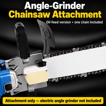 Oil-feed chainsaw attachment — one chain; electric angle grinder not included