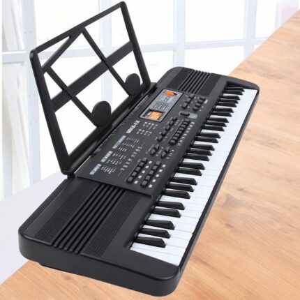Supplier basic toy keyboard with music stand — basic-black
