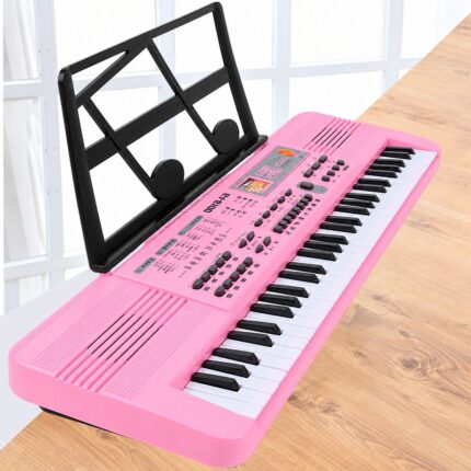 Supplier basic toy keyboard with music stand — basic-pink