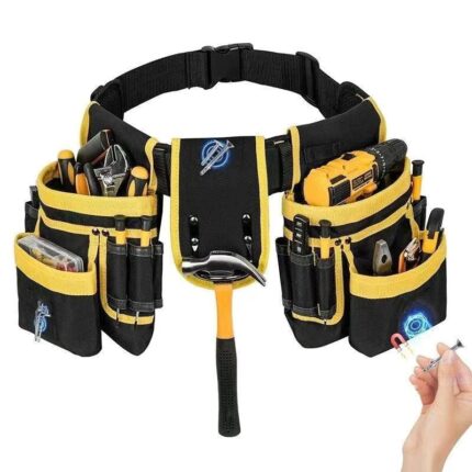 Yellow-black tool belt; pictured tools are not included