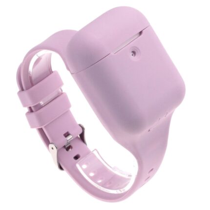 Pink earbud-case wrist strap holder