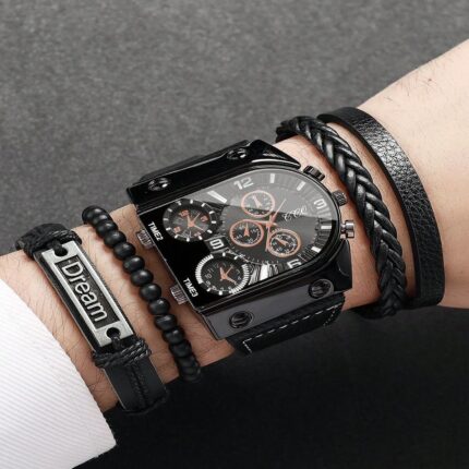 Black watch on wrist