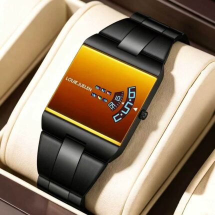 Black case orange dial