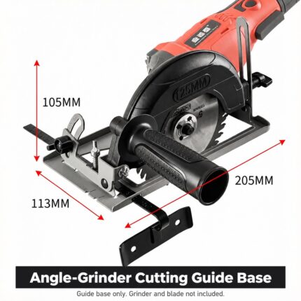 Supplier cutting guide dimension illustration — grinder and blade not included
