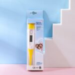 Yellow thermometer with storage packaging