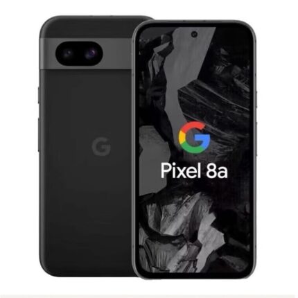 Google Pixel 8a Black representative front and rear views