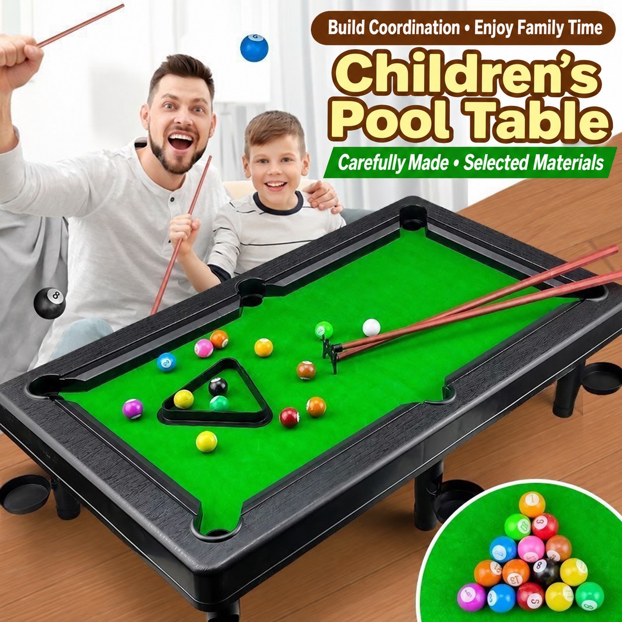 KSO English pool1 Children's tabletop pool table — English product information
