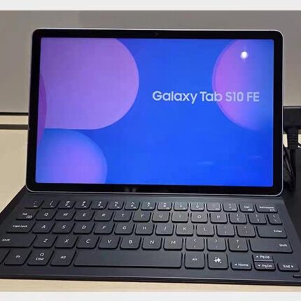 Grey Samsung Galaxy Tab S10 FE supplier photo with keyboard accessory