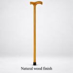 Natural wood finish walking cane