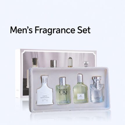 Four men's fragrance bottles in a gift set